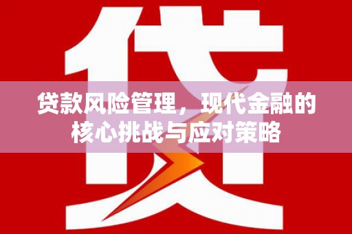 庆城贷款风险管理，现代金融的核心挑战与应对策略