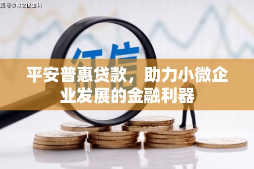 庆城平安普惠贷款，助力小微企业发展的金融利器